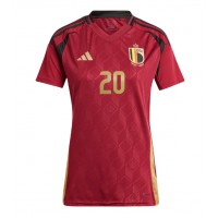 Camisa de time de futebol Bélgica Lois Openda #20 Replicas 1º Equipamento Feminina Europeu 2024 Manga Curta